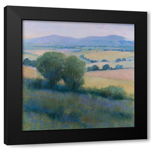 Lavender Hillside I Black Modern Wood Framed Art Print by OToole, Tim