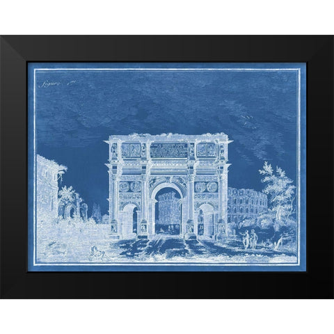 Indigo Antiquities I Black Modern Wood Framed Art Print by Vision Studio