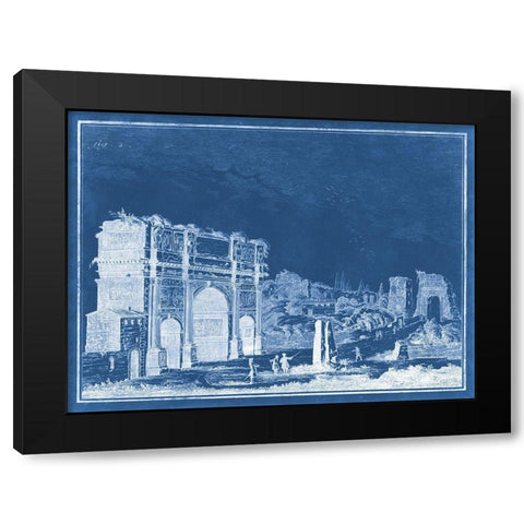 Indigo Antiquities II Black Modern Wood Framed Art Print with Double Matting by Vision Studio