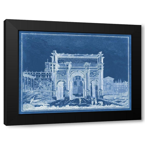 Indigo Antiquities III Black Modern Wood Framed Art Print with Double Matting by Vision Studio