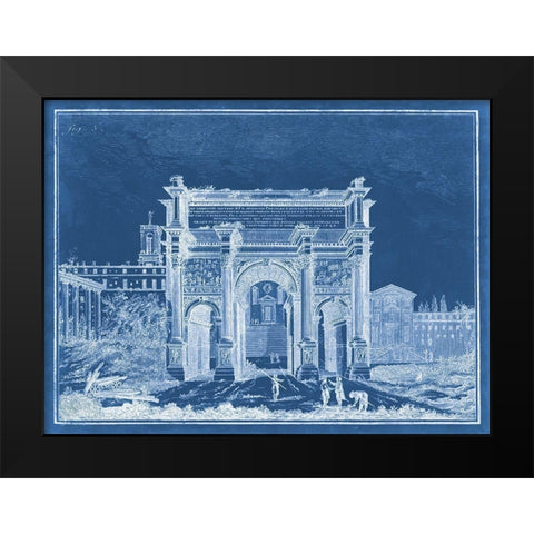 Indigo Antiquities III Black Modern Wood Framed Art Print by Vision Studio