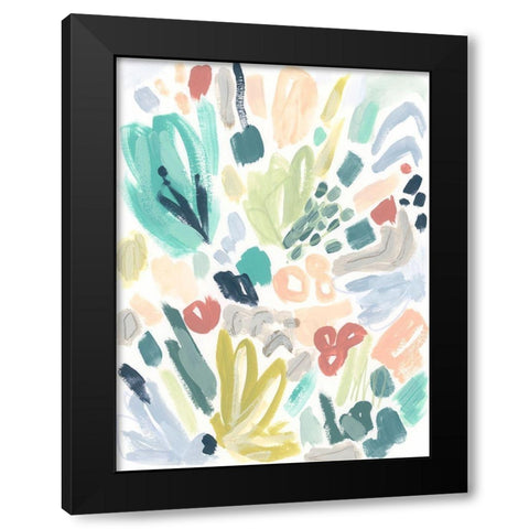 Garden Terrazzo I Black Modern Wood Framed Art Print by Vess, June Erica
