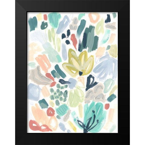 Garden Terrazzo II Black Modern Wood Framed Art Print by Vess, June Erica