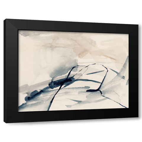 Intuitive Indigo Markings III Black Modern Wood Framed Art Print with Double Matting by Barnes, Victoria