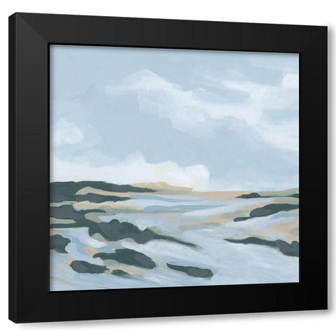 Chambray Coast I Black Modern Wood Framed Art Print by Vess, June Erica