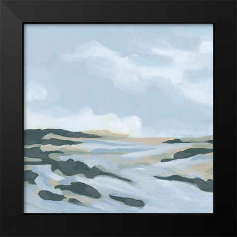 Chambray Coast I Black Modern Wood Framed Art Print by Vess, June Erica