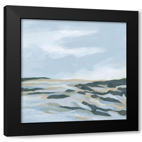 Chambray Coast II Black Modern Wood Framed Art Print with Double Matting by Vess, June Erica
