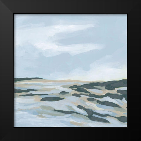Chambray Coast II Black Modern Wood Framed Art Print by Vess, June Erica