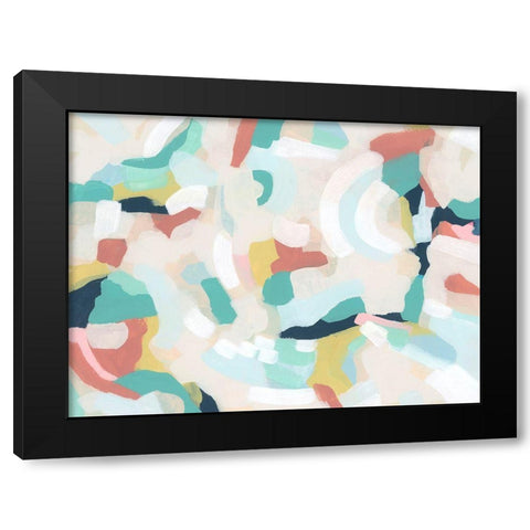 Wave Pool I Black Modern Wood Framed Art Print by Vess, June Erica