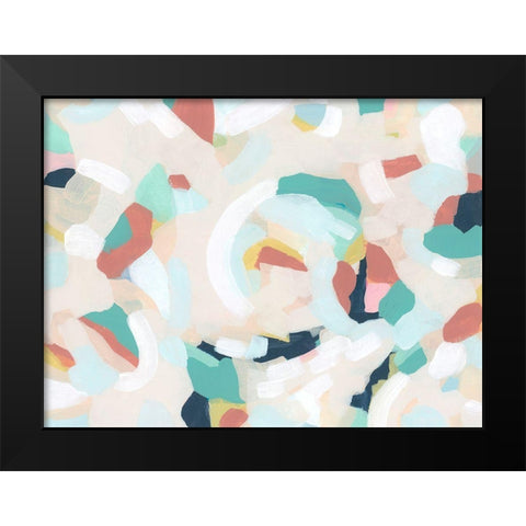 Wave Pool II Black Modern Wood Framed Art Print by Vess, June Erica