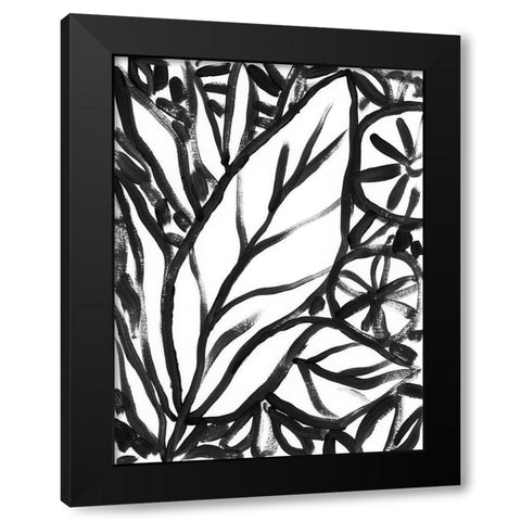 Sumi Garden II Black Modern Wood Framed Art Print with Double Matting by Vess, June Erica