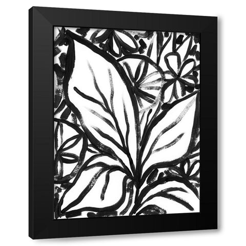 Sumi Garden III Black Modern Wood Framed Art Print with Double Matting by Vess, June Erica