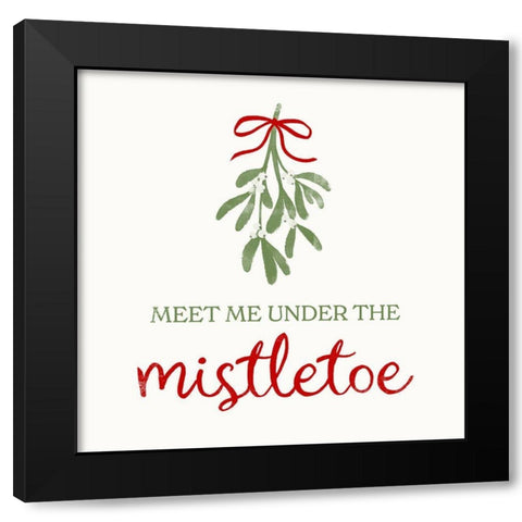 Mistletoe Wishes I Black Modern Wood Framed Art Print by Barnes, Victoria