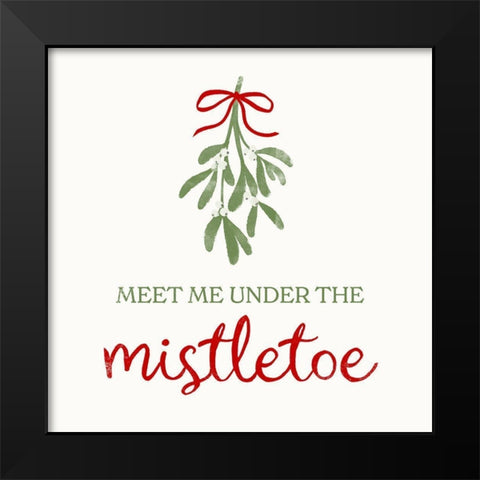 Mistletoe Wishes I Black Modern Wood Framed Art Print by Barnes, Victoria