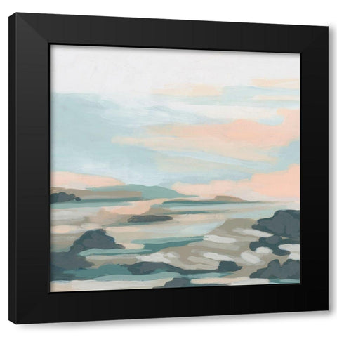 Stone Marsh Vista II Black Modern Wood Framed Art Print with Double Matting by Vess, June Erica