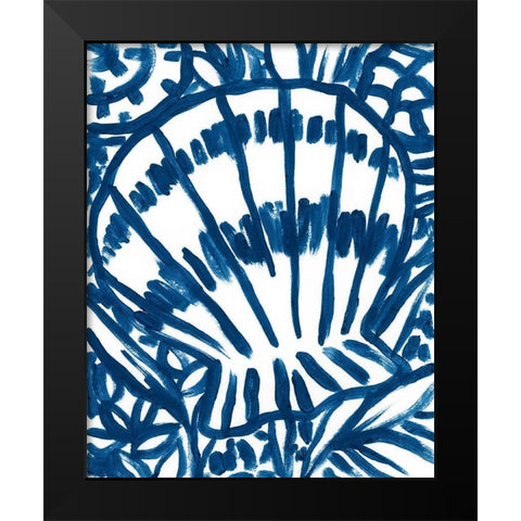 Brushy Beach Batik IV Black Modern Wood Framed Art Print by Vess, June Erica