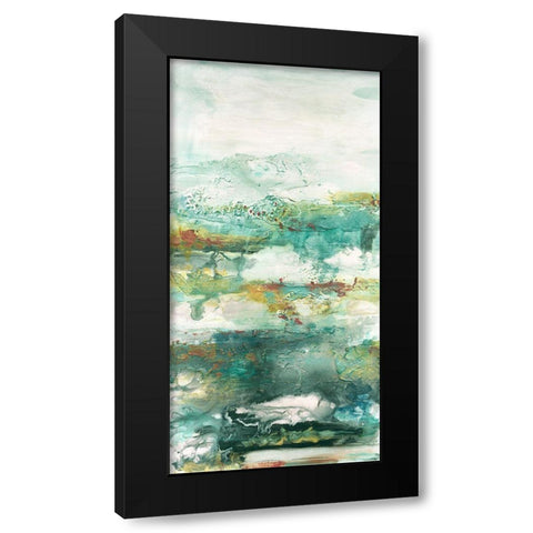 Embellished Emerald Vision I Black Modern Wood Framed Art Print by Bramma, Lila