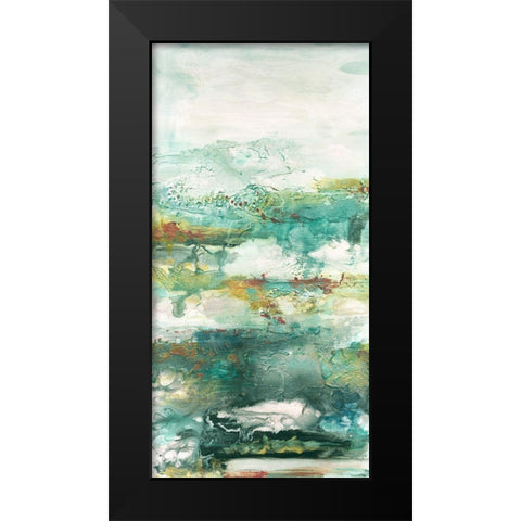 Embellished Emerald Vision I Black Modern Wood Framed Art Print by Bramma, Lila