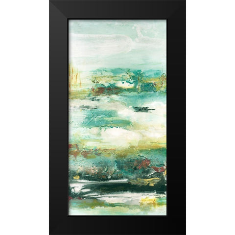 Embellished Emerald Vision II Black Modern Wood Framed Art Print by Bramma, Lila