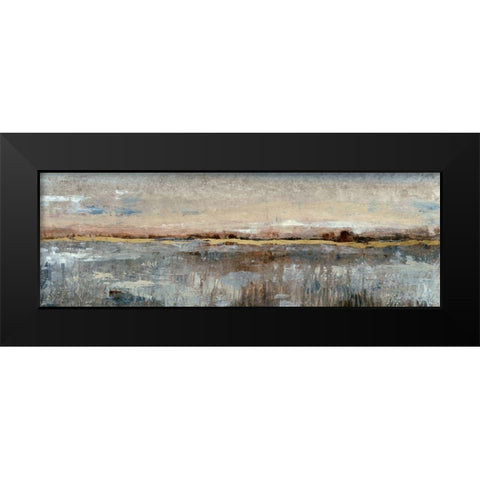 Embellished Grey Mist I Black Modern Wood Framed Art Print by OToole, Tim