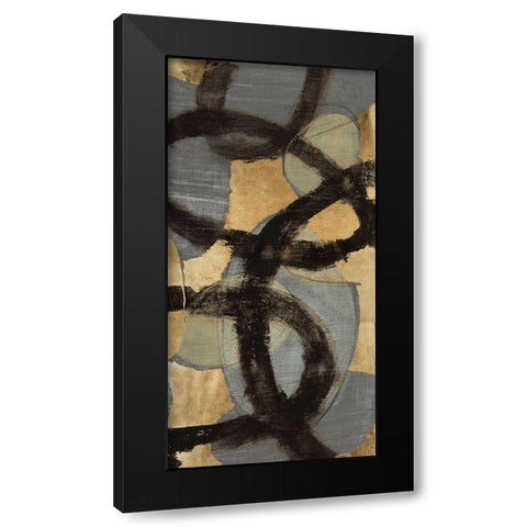 Gilded Links II Black Modern Wood Framed Art Print with Double Matting by Goldberger, Jennifer