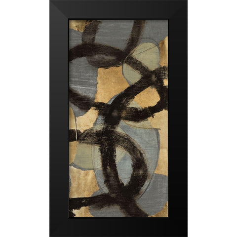 Gilded Links II Black Modern Wood Framed Art Print by Goldberger, Jennifer