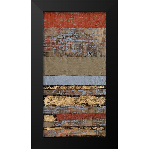 Embellished Wax Textures II Black Modern Wood Framed Art Print by Goldberger, Jennifer