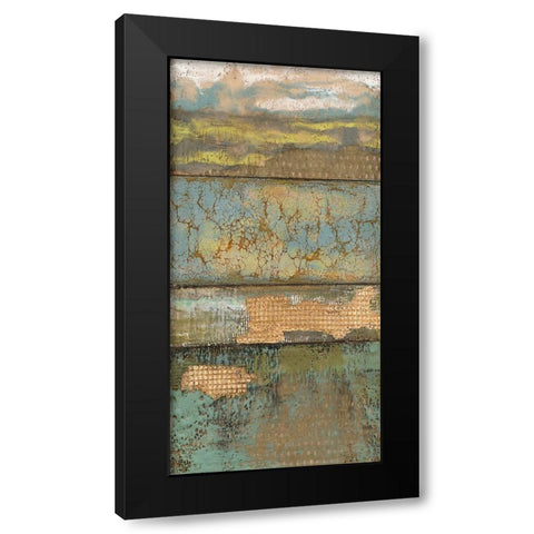 Embellished Segmented Textures I Black Modern Wood Framed Art Print with Double Matting by Goldberger, Jennifer