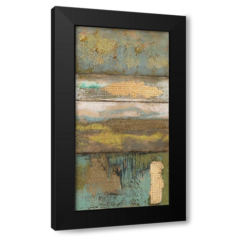 Embellished Segmented Textures II Black Modern Wood Framed Art Print with Double Matting by Goldberger, Jennifer