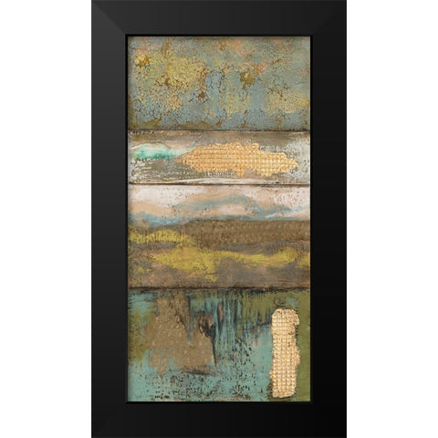 Embellished Segmented Textures II Black Modern Wood Framed Art Print by Goldberger, Jennifer