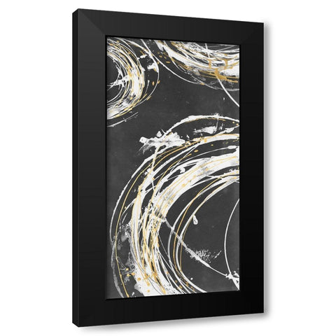 Gilded Circle Back I Black Modern Wood Framed Art Print with Double Matting by Harper, Ethan