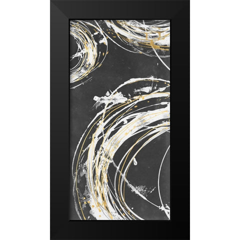 Gilded Circle Back I Black Modern Wood Framed Art Print by Harper, Ethan
