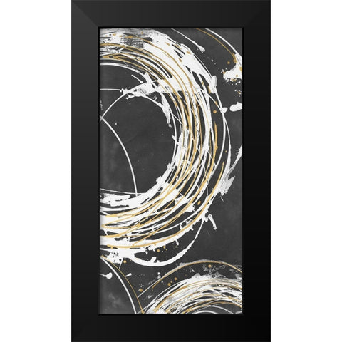 Gilded Circle Back II Black Modern Wood Framed Art Print by Harper, Ethan