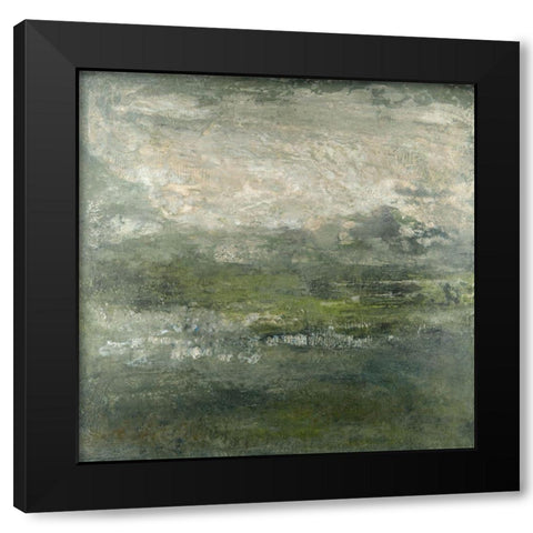 Embellished Sky And Earth Black Modern Wood Framed Art Print by Gordon, Sharon
