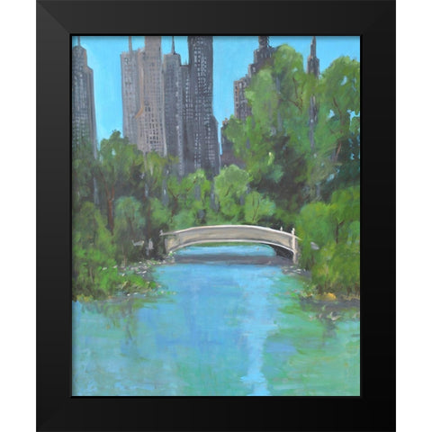 City Park Black Modern Wood Framed Art Print by Stevens, Allayn