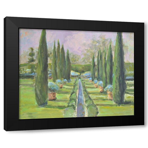 Garden Path Black Modern Wood Framed Art Print by Stevens, Allayn