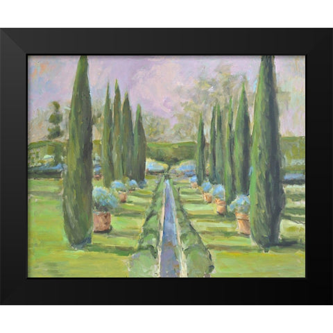 Garden Path Black Modern Wood Framed Art Print by Stevens, Allayn