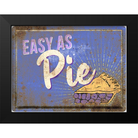Easy as Pie Black Modern Wood Framed Art Print by North 40