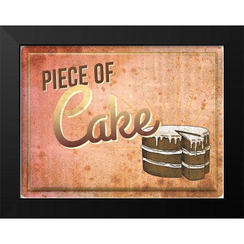 Piece of Cake Black Modern Wood Framed Art Print by North 40
