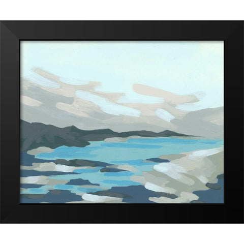 Cloudy Inlet II Black Modern Wood Framed Art Print by Vess, June Erica