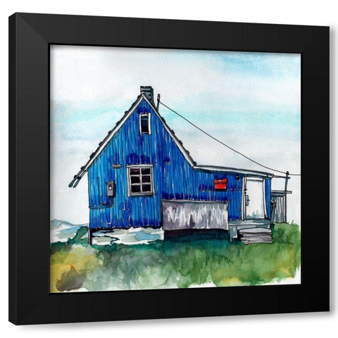 Cool Cabin II Black Modern Wood Framed Art Print with Double Matting by McCreery, Paul