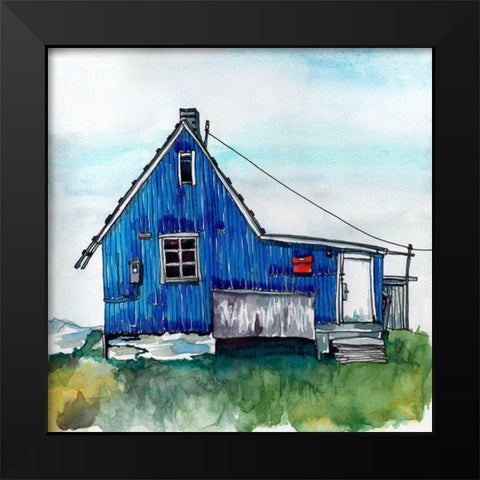 Cool Cabin II Black Modern Wood Framed Art Print by McCreery, Paul