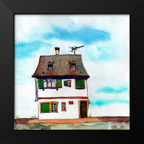 Cool Cabin III Black Modern Wood Framed Art Print by McCreery, Paul