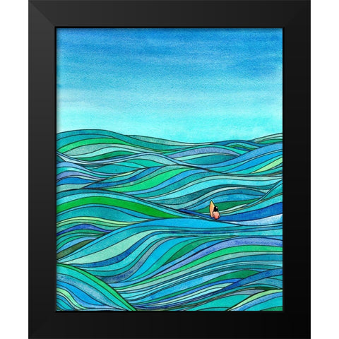 Surfer Bruh Black Modern Wood Framed Art Print by McCreery, Paul