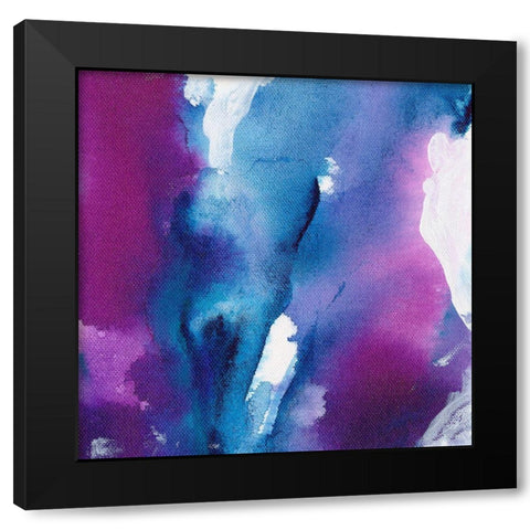 Misty Flowers II Black Modern Wood Framed Art Print by Combs, Joyce