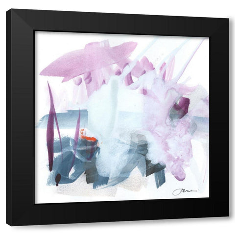 Candy Snow I Black Modern Wood Framed Art Print with Double Matting by Combs, Joyce