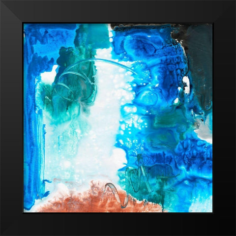 Mystical Blue 1 Black Modern Wood Framed Art Print by Combs, Joyce