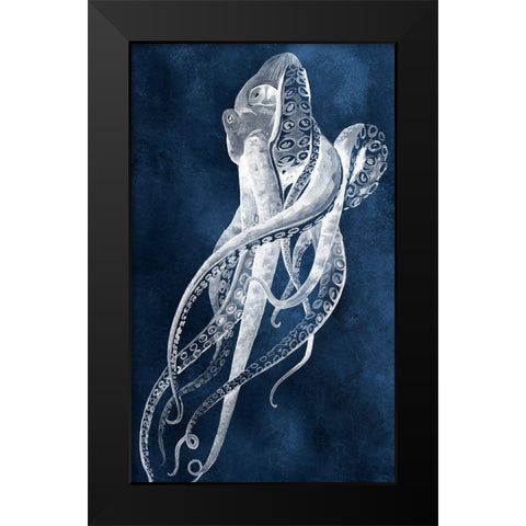 Octopus Sway I Black Modern Wood Framed Art Print by Popp, Grace