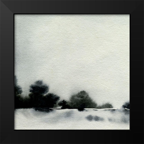 Ink Bloom Landscape II Black Modern Wood Framed Art Print by Caroline, Emma