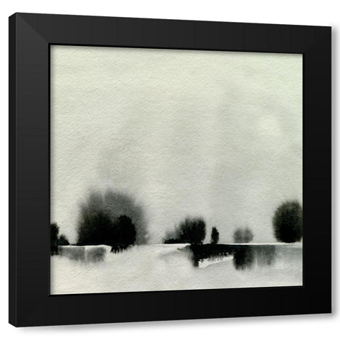 Ink Bloom Landscape III Black Modern Wood Framed Art Print by Caroline, Emma